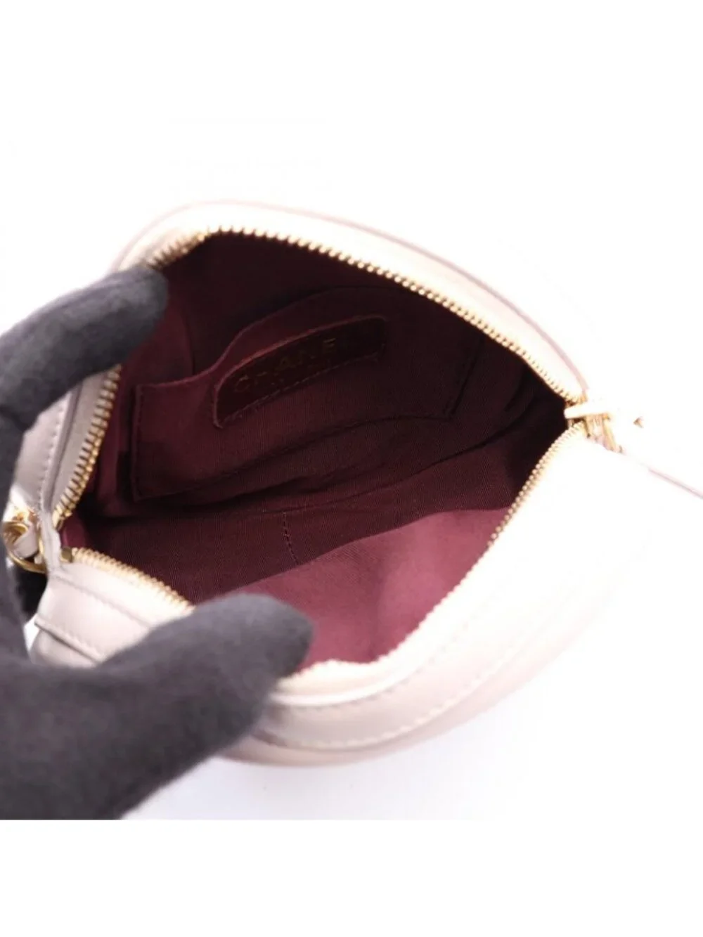 Chanel Shoulder Bag Quilted Round Mini Baby Pink Leather Chain